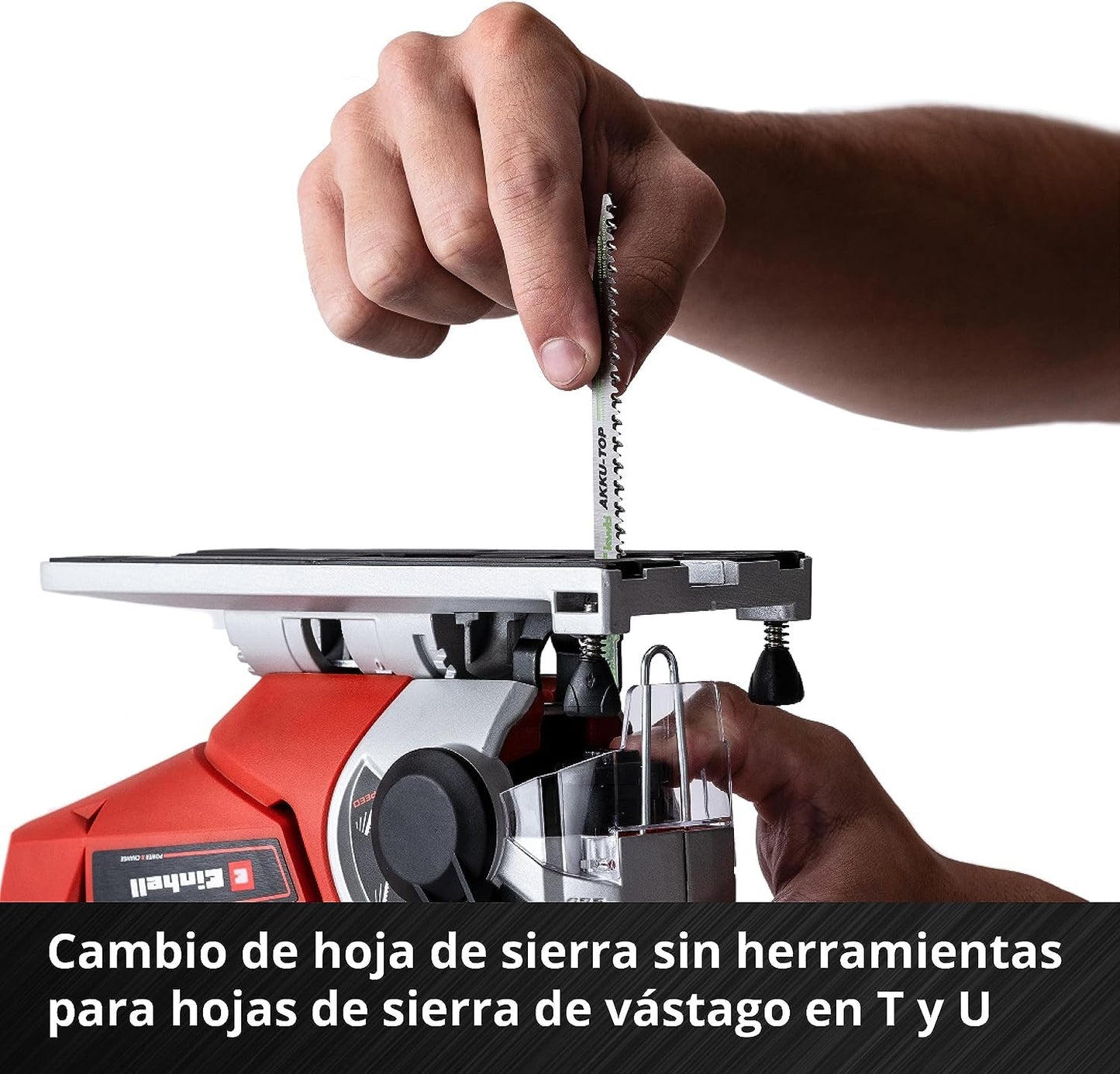 Einhell Sierra caladora con batería recargable - TE-JS 18/80 Li-Solo, sistema de 18 V, 2400 1 / min, profundidad de corte máx. 80 mm, suministro sin batería y sin cargador
