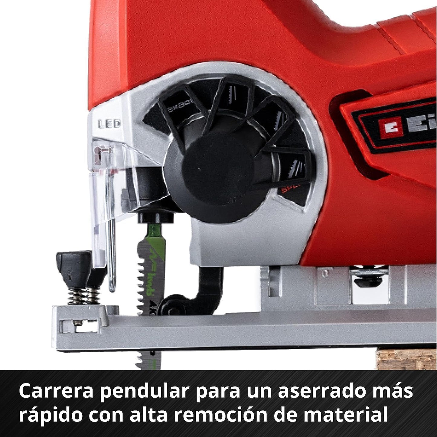 Einhell Sierra caladora con batería recargable - TE-JS 18/80 Li-Solo, sistema de 18 V, 2400 1 / min, profundidad de corte máx. 80 mm, suministro sin batería y sin cargador