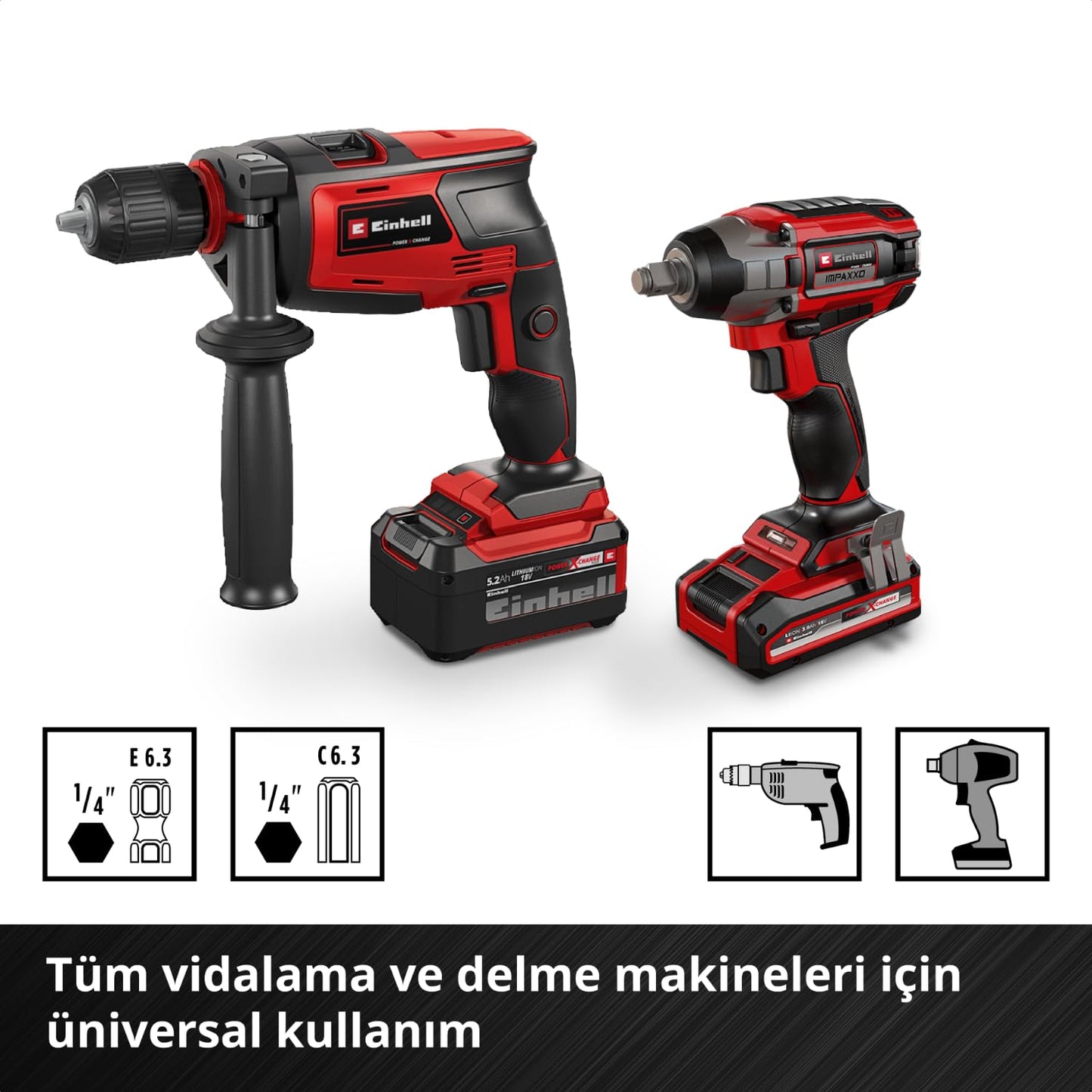 Einhell L-CASE Juego de brocas y taladros de 40 piezas (brocas de 25 mm, portapuntas de cambio rápido, llave de vaso, avellanador, brocas para metal, piedra y madera, incl. caja de almacenamiento)