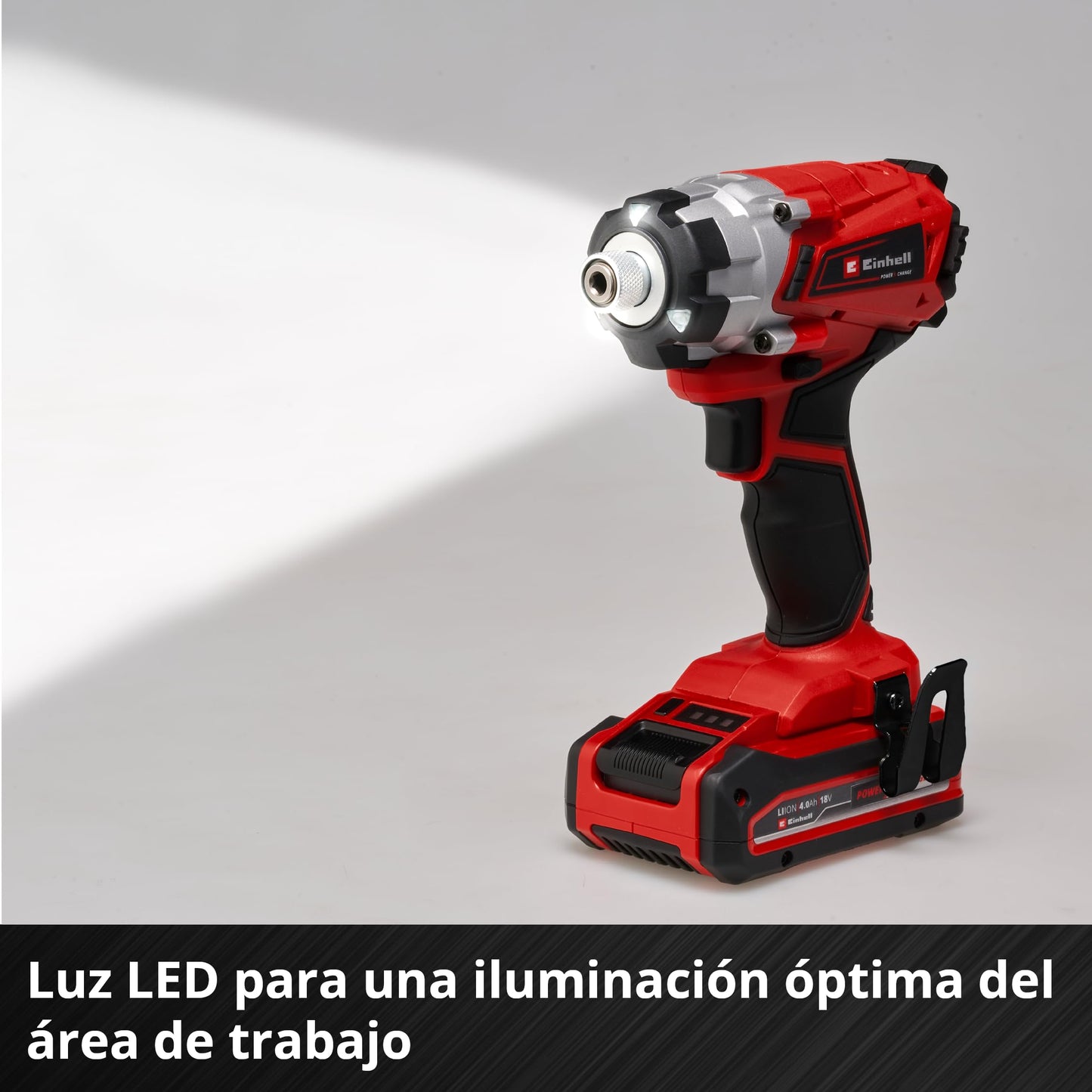 Einhell Atornillador de impacto a batería - TE-CI 18/1 Li-solo Power X-Change - Iones de litio, 18 V, electrónica de control de velocidad, 3 LED de alimentación, sin batería ni cargador