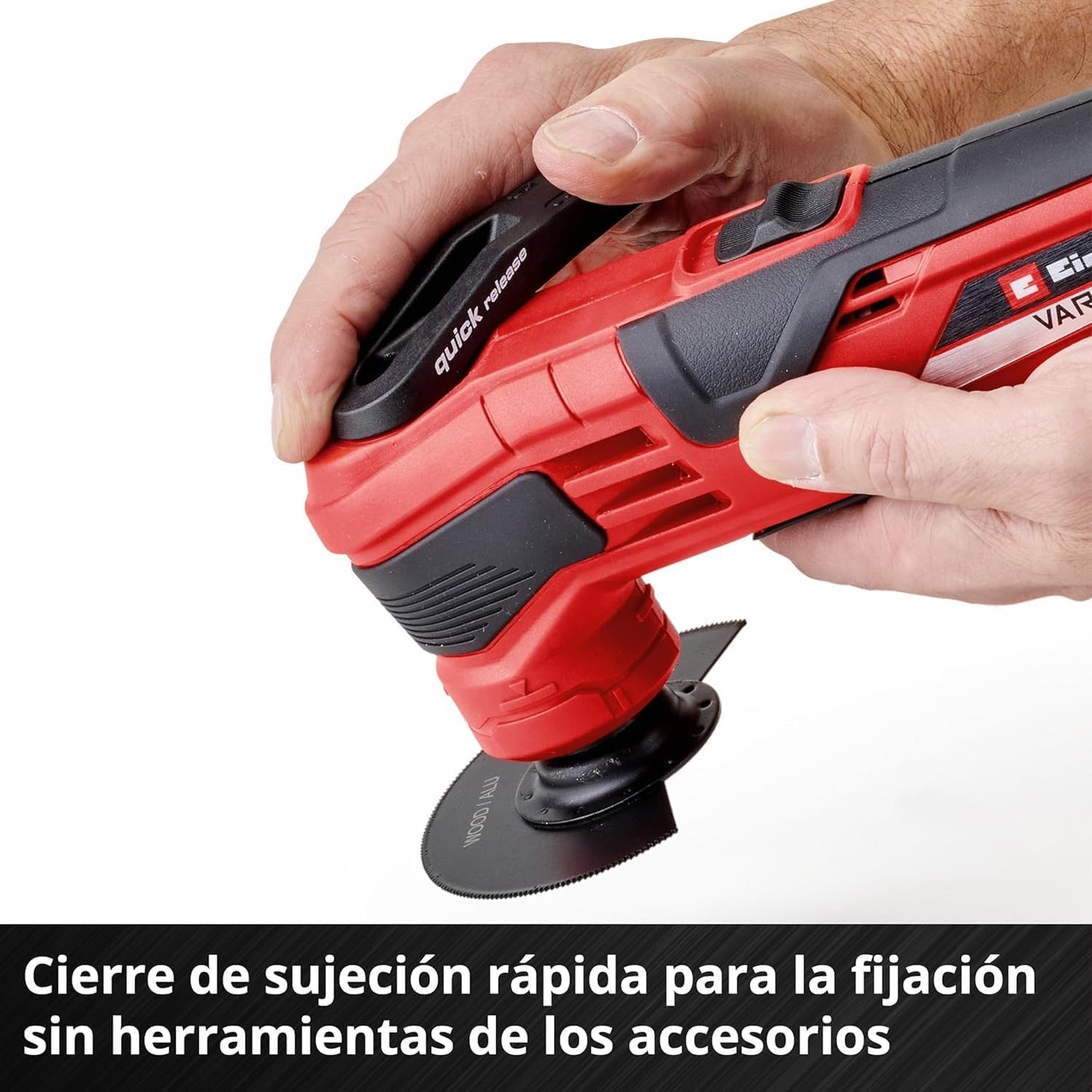 Einhell Herramienta multifunción a batería VARRITO Power X-Change (Li-Ion, 18V, 11000-20000 min.-1, cierre rápido, portaherramientas ajustable en 12 posiciones, sin batería ni cargador)