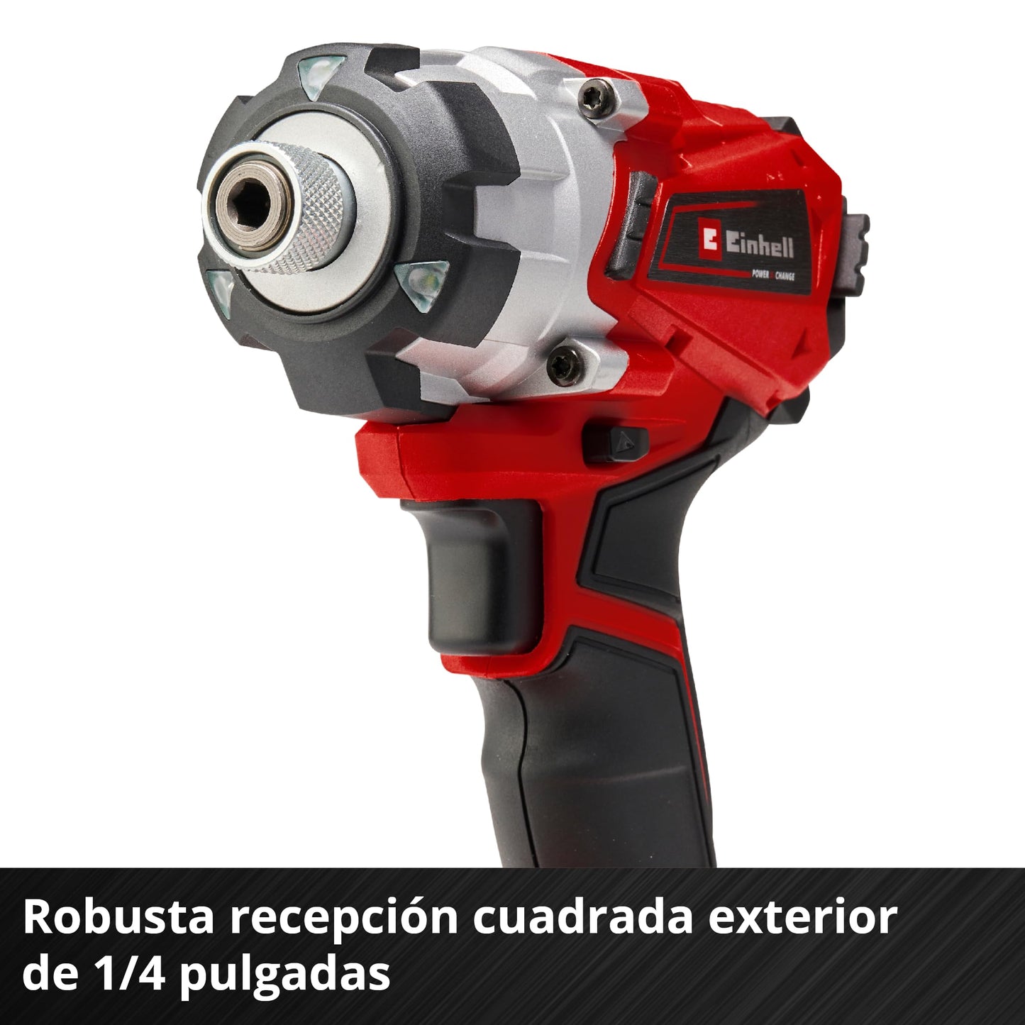 Einhell Atornillador de impacto a batería - TE-CI 18/1 Li-solo Power X-Change - Iones de litio, 18 V, electrónica de control de velocidad, 3 LED de alimentación, sin batería ni cargador