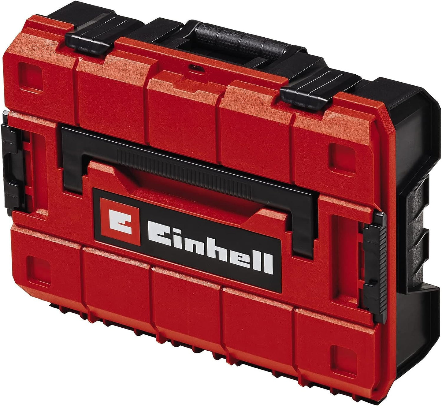 Original Einhell Maleta con sistema E-Case S-F (máx. 25 kg, almacenamiento y transporte universales de accesorios y herramientas, apilable, a prueba de salpicaduras, incluye 2 insertos de espuma)