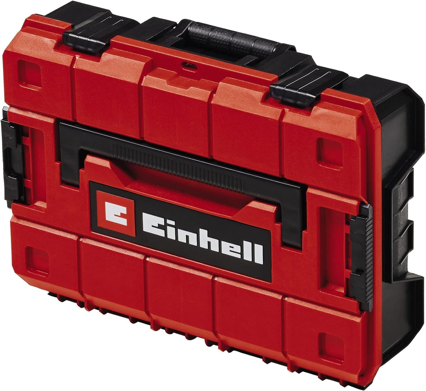 Original Einhell Maleta con sistema E-Case S-F (máx. 25 kg, almacenamiento y transporte universales de accesorios y herramientas, apilable, a prueba de salpicaduras, incluye 2 insertos de espuma)