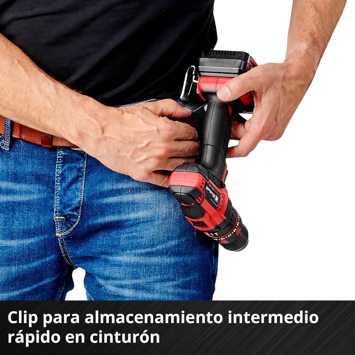 Einhell Taladro percutor con batería TE-CD 18/44 Li-i Power X-Change (18V, 44 Nm, función de perforación por percusión, portabrocas metálico de 13 mm, 2 velocidades, incl. batería de 2,5 Ah y batería)